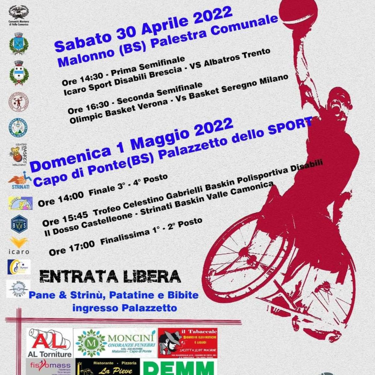 TROFE VALLE DEI SEGNI WHEELCHAIR BASKET